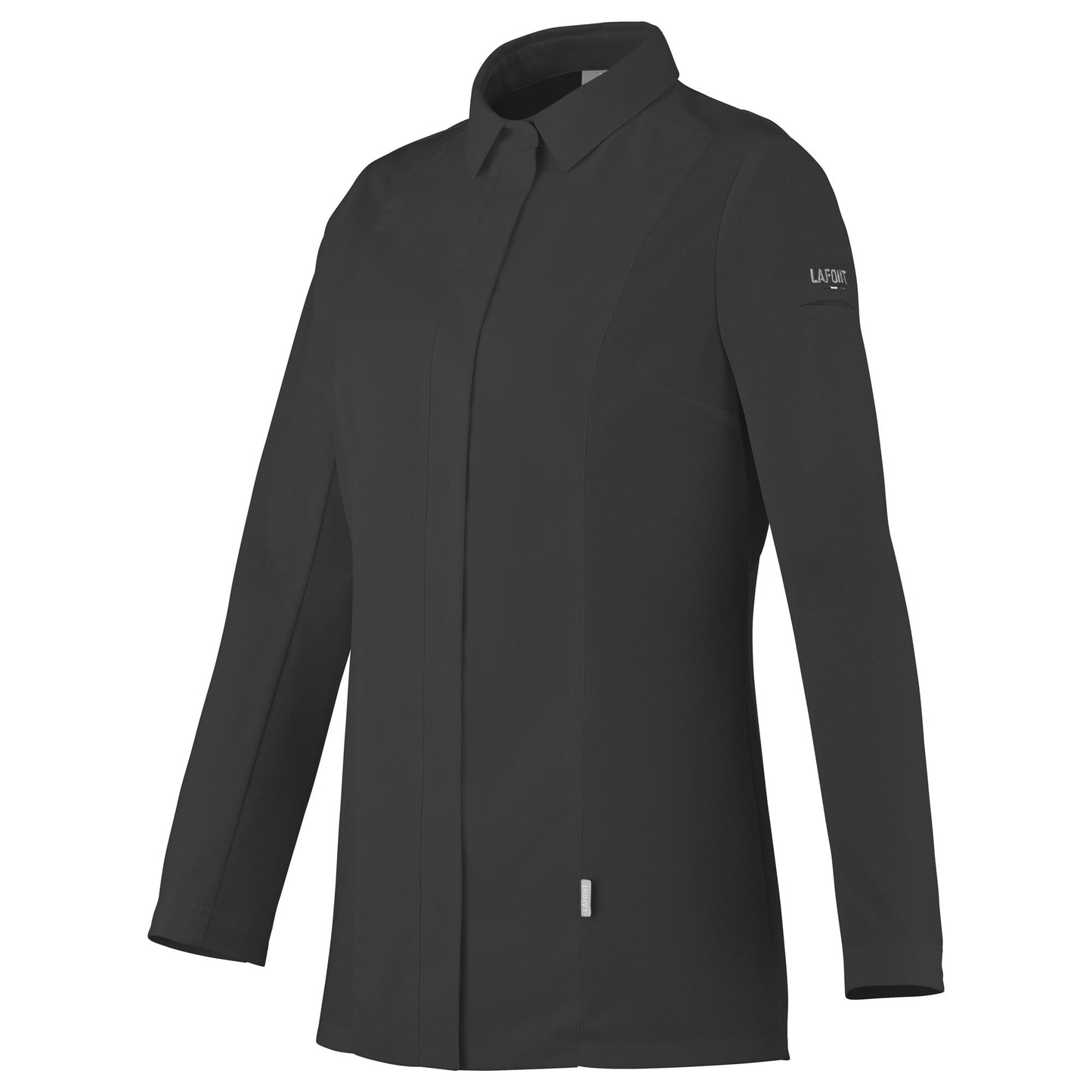 CHIVES2 women's long sleeve chef jacket in black by Lafont