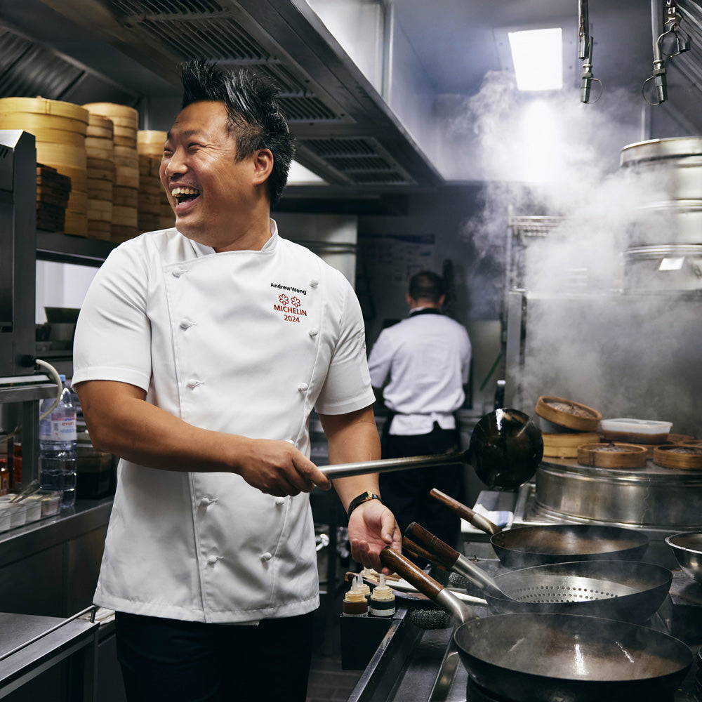 PLATINE Chaqueta de chef de manga corta para hombres